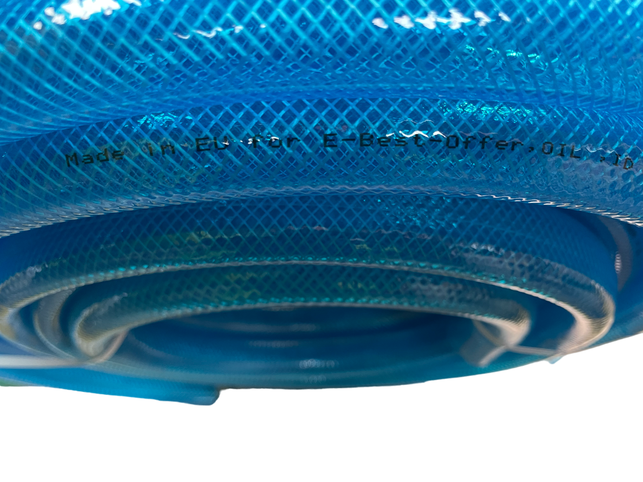 Braided Fuel Hose Blue Transparent PVC 25mm*2.6mm