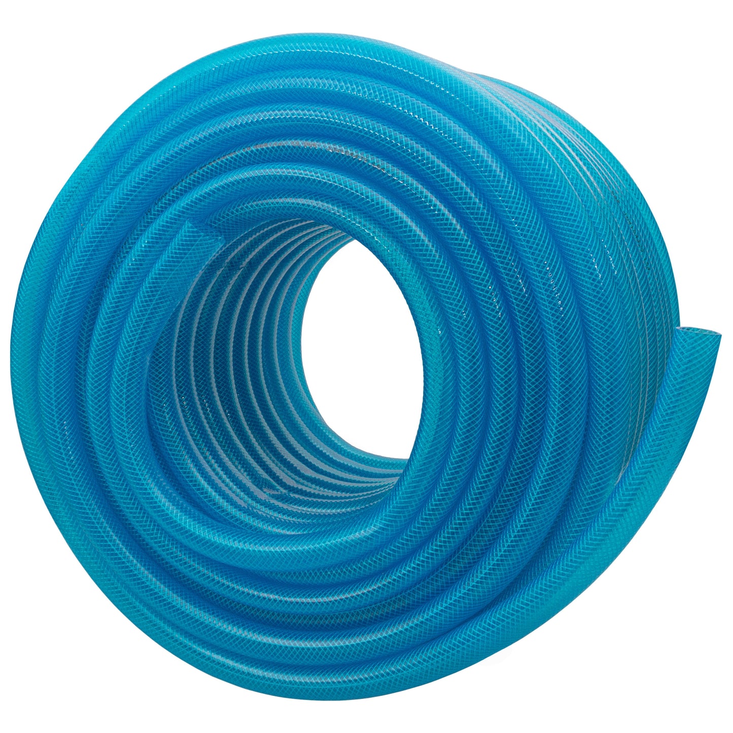 Braided Fuel Hose Blue Transparent PVC 25mm*2.6mm