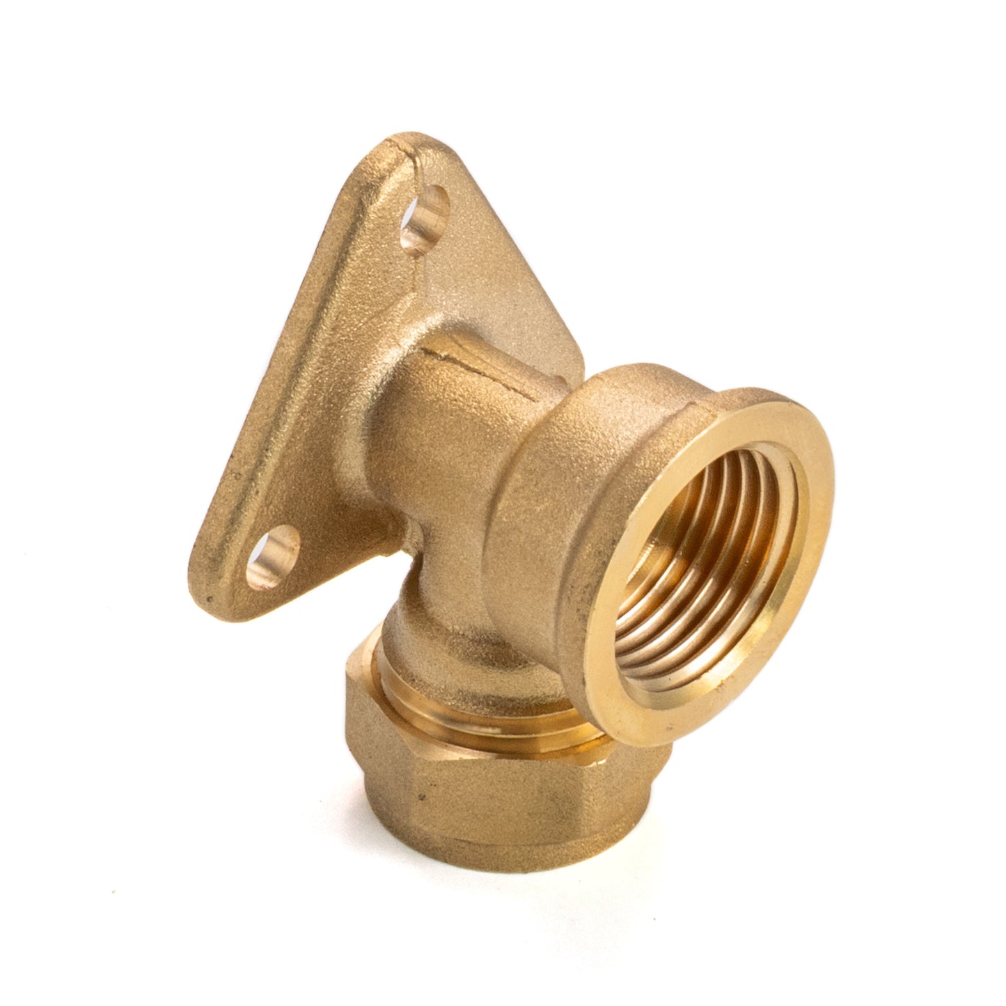 15mm Brass Wall Flange Kit with Lever Tap Hose Barb and Lever Lock