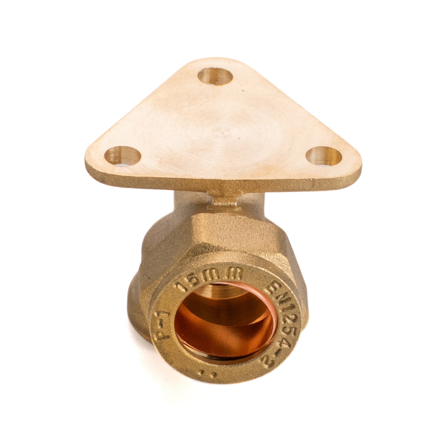 15mm Brass Wall Flange Kit with Extended Brass Chrome Tap 1/2" Barb