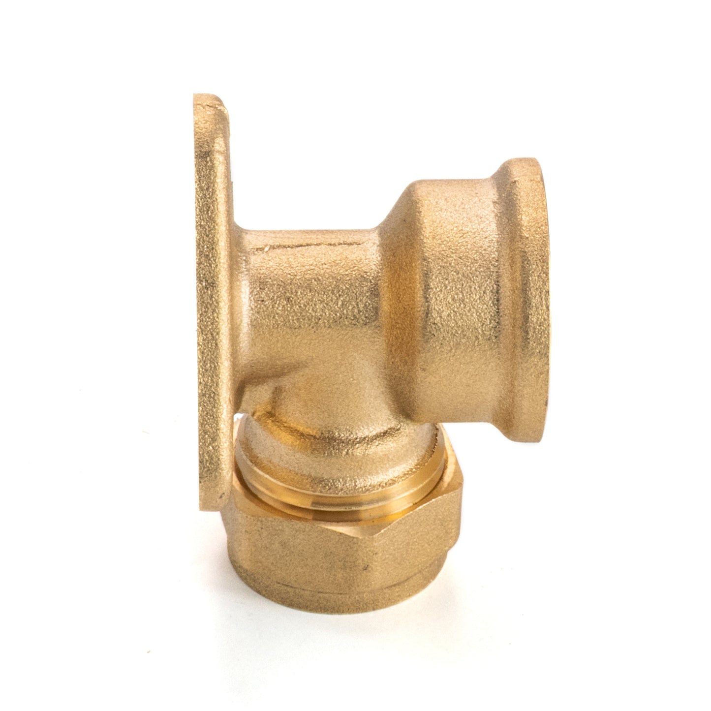 15mm Brass Wall Flange Kit with Extended Brass Chrome Tap 1/2" Barb