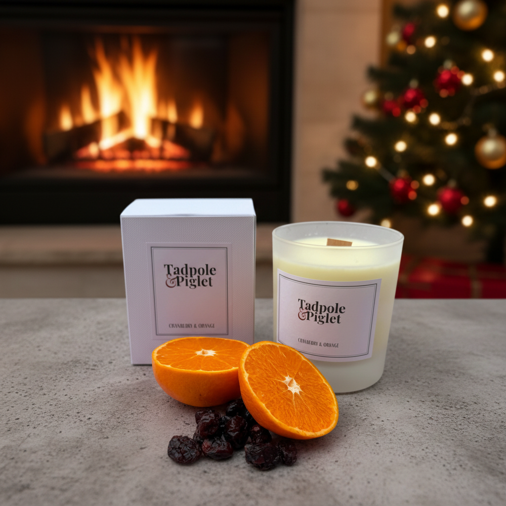 Cranberry & Orange Scented Candle