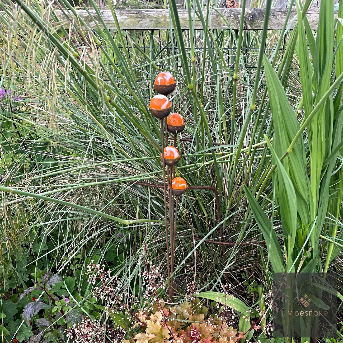 Colourful marbles Cluster of 5 - add a pop of colour to your garden!