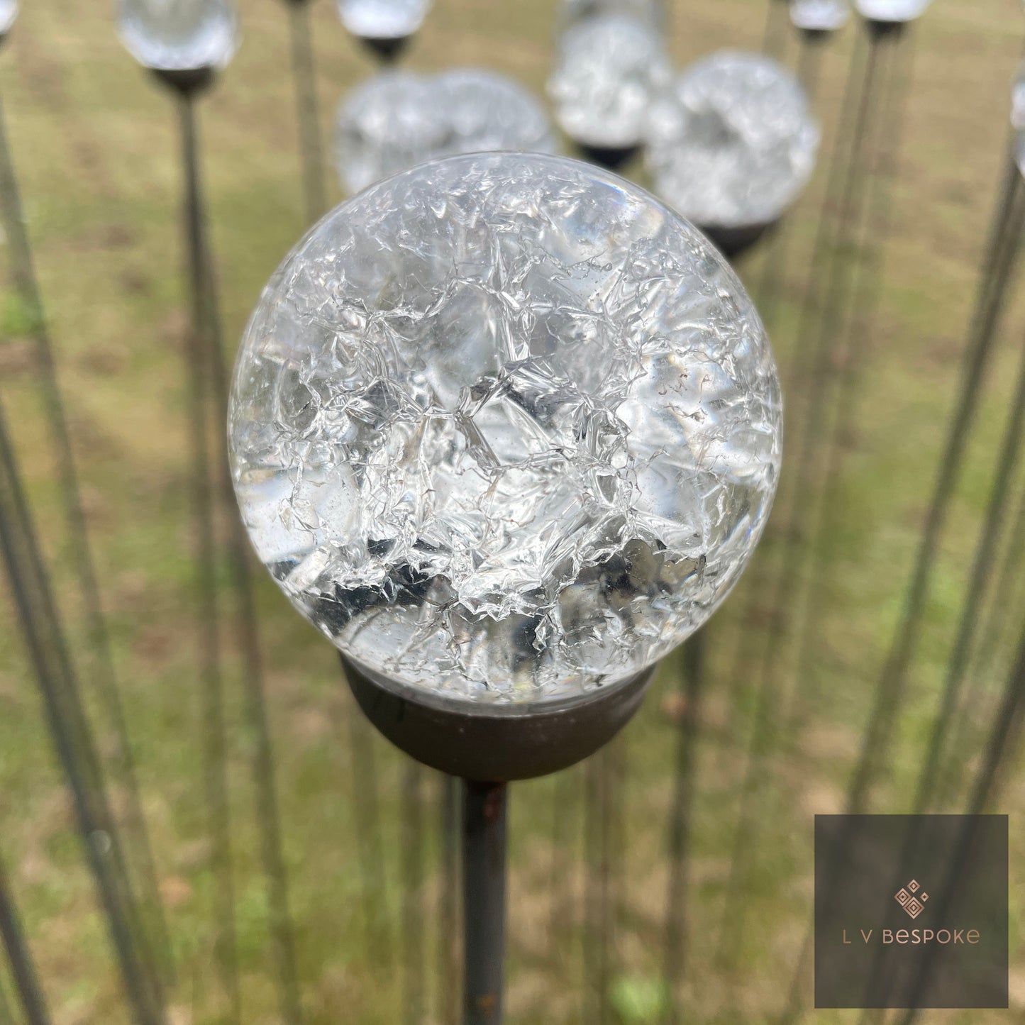 Cluster of 3 Glass/Marble Garden Feature available in a number of finishes and 2 heights