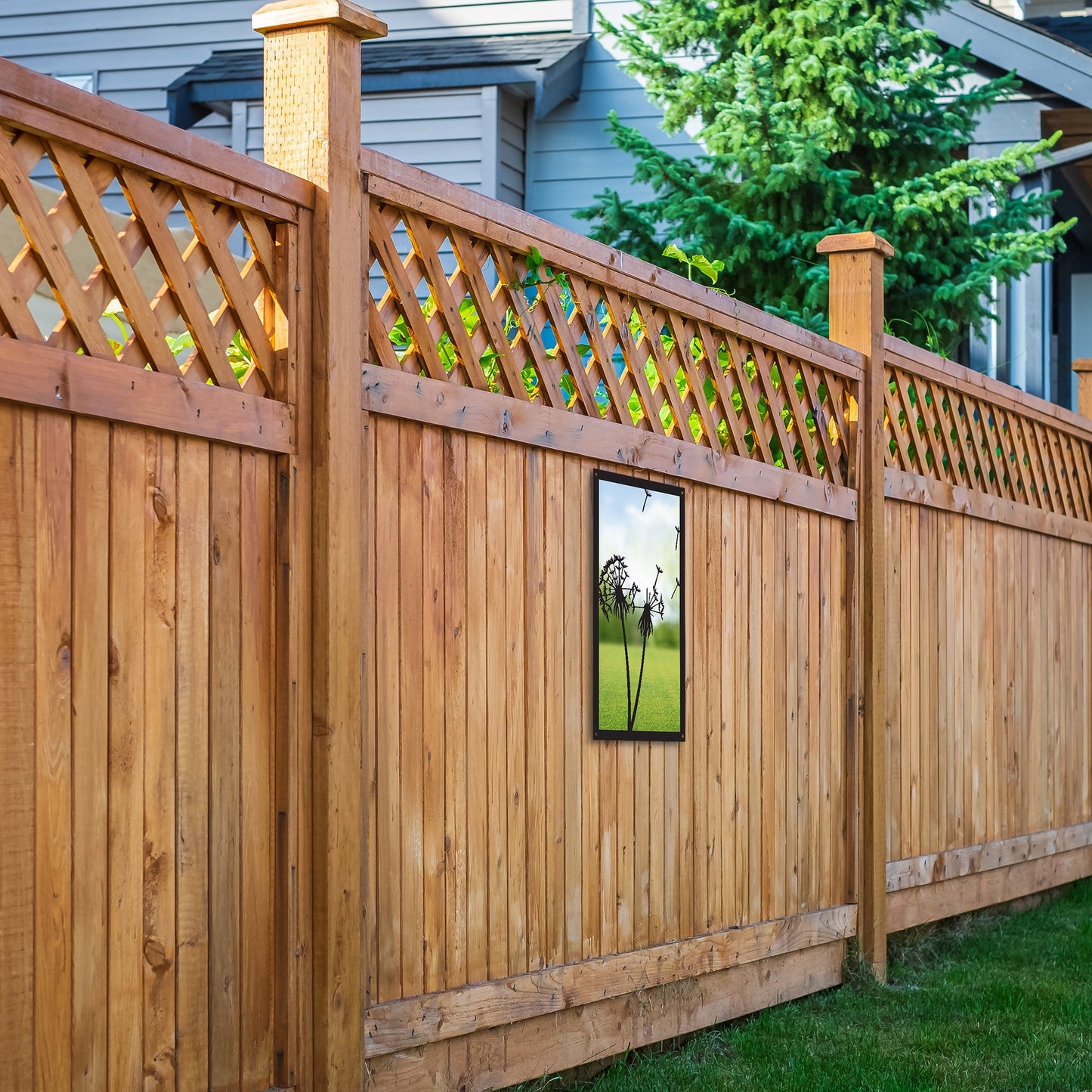 Dandelion in the Wind, SunCatcher Garden Mirror Rectangular Design