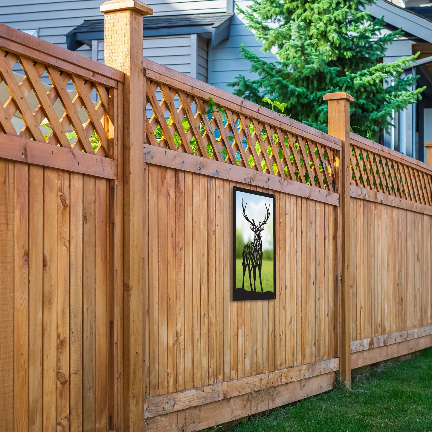 Staring Stag, SunCatcher Garden Mirror Highland Stag Design