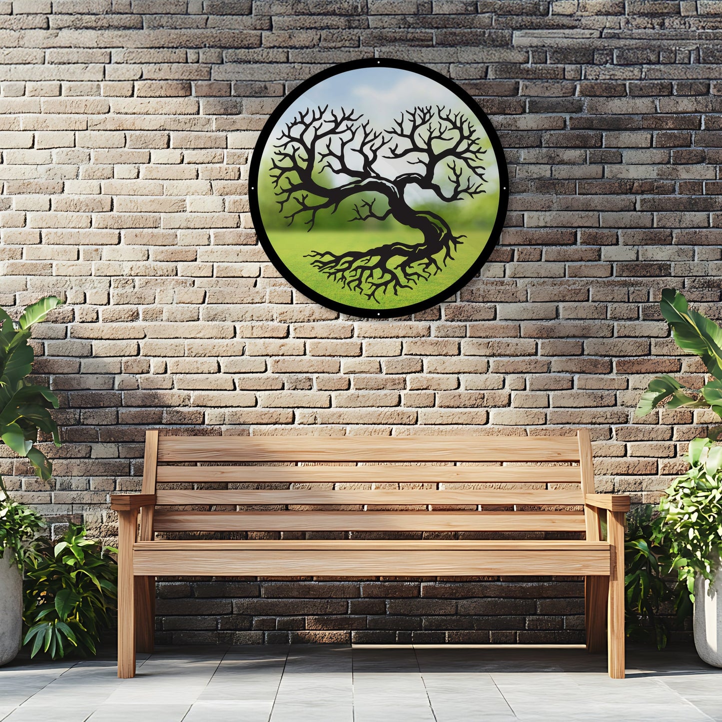 SunCatcher Garden Mirror Round Heart Shaped Tree Range of Sizes