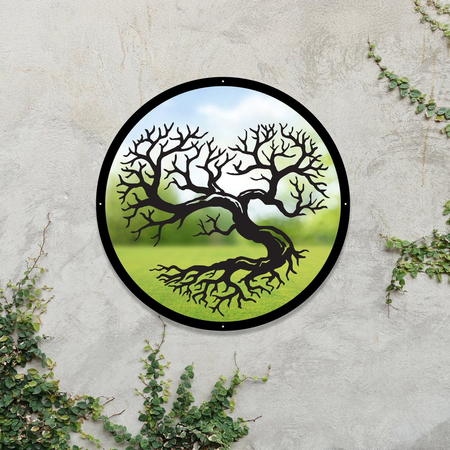 SunCatcher Garden Mirror Round Heart Shaped Tree Range of Sizes