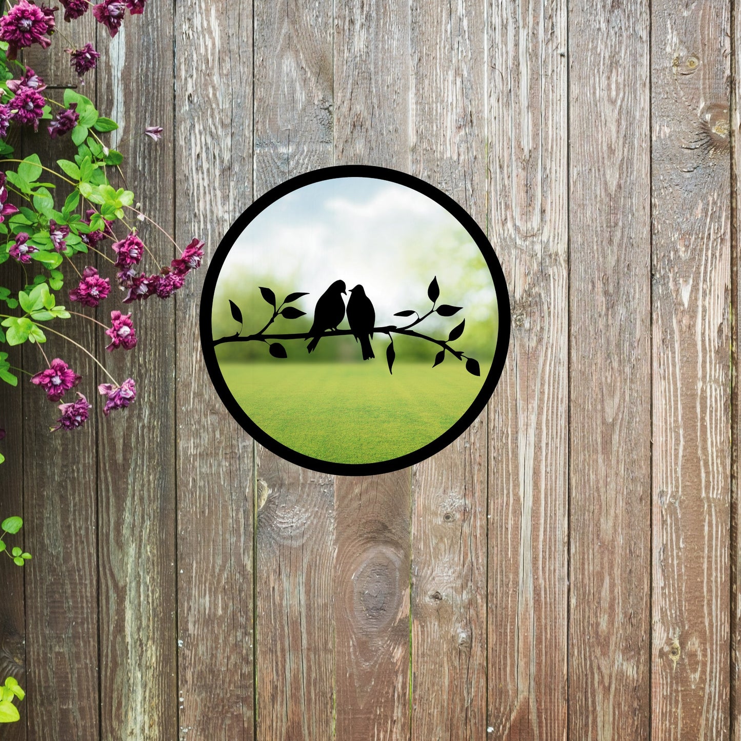 SunCatcher Garden Mirror Round Two Little Birds Range of Sizes