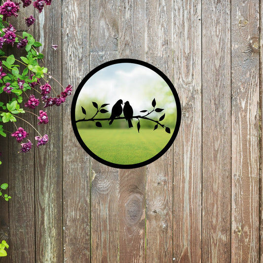 SunCatcher Garden Mirror Round Two Little Birds Range of Sizes