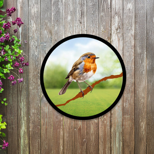SunCatcher Garden Mirror Robin