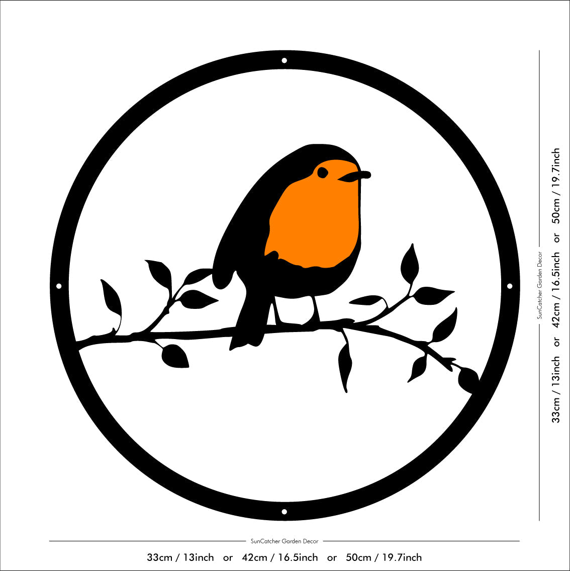 SunCatcher Garden Mirror Round Robin Range of Sizes