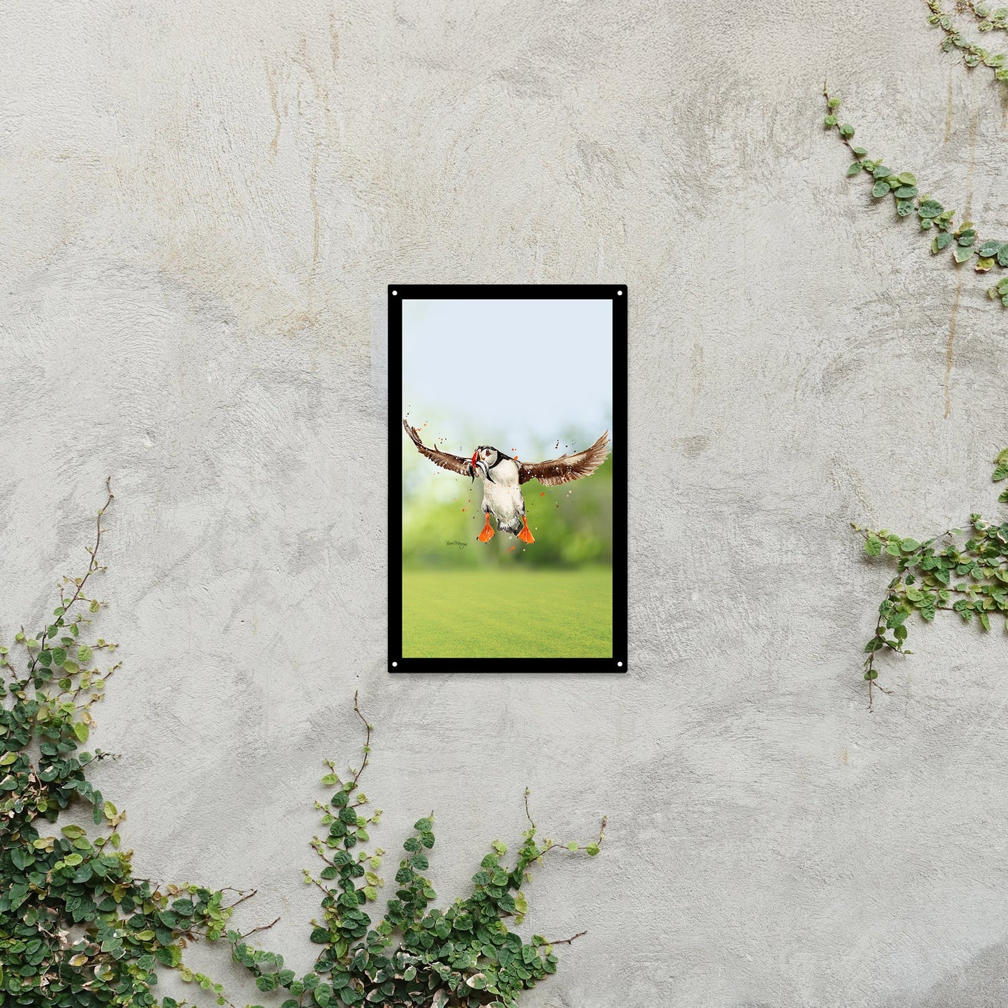 SunCatcher Garden Mirror Flying Puffin by Bree Merryn