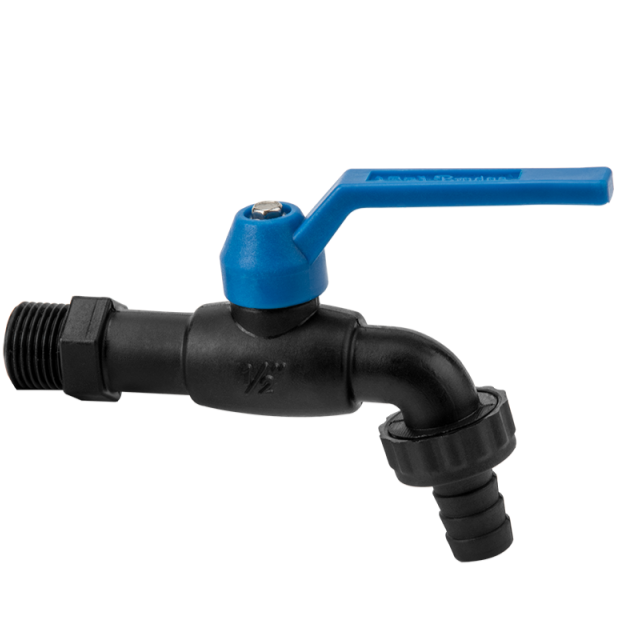 1/2" BSPM Nylon 1/2" Barb Garden Tap