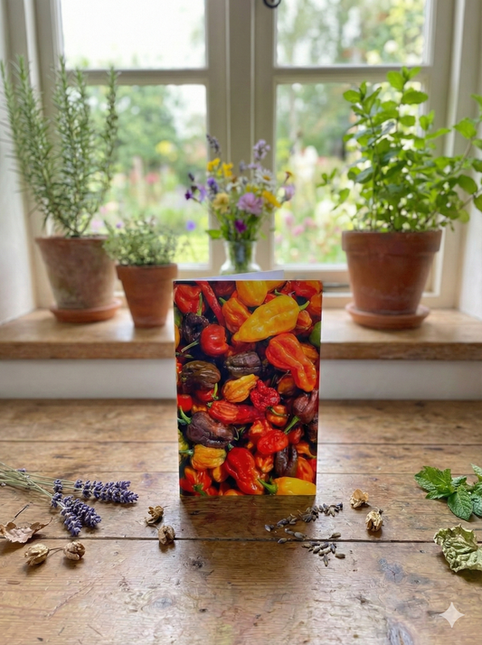 Chilli Rainbow Greeting Card