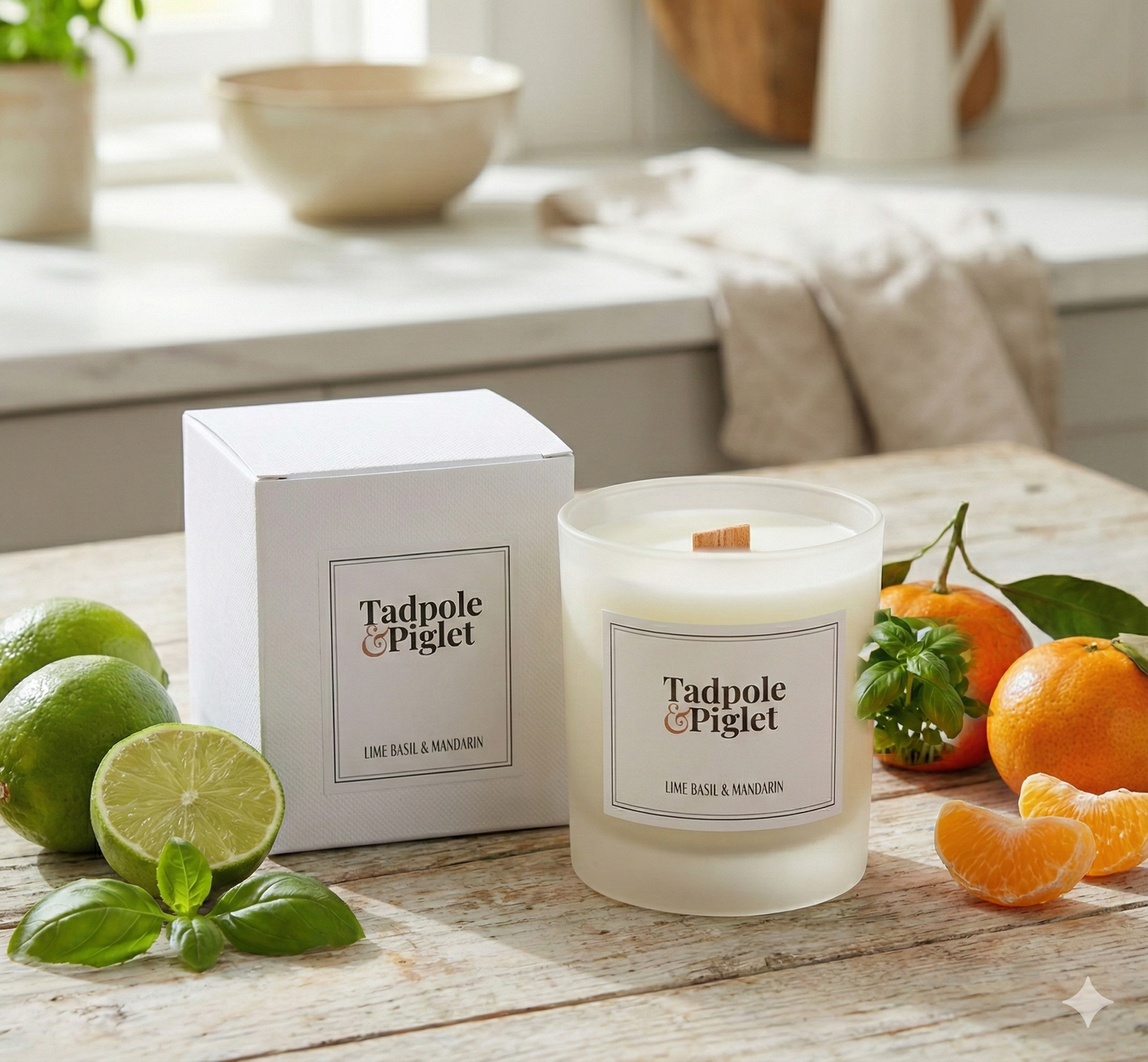 Lime, Basil & Mandarin Scented Candle