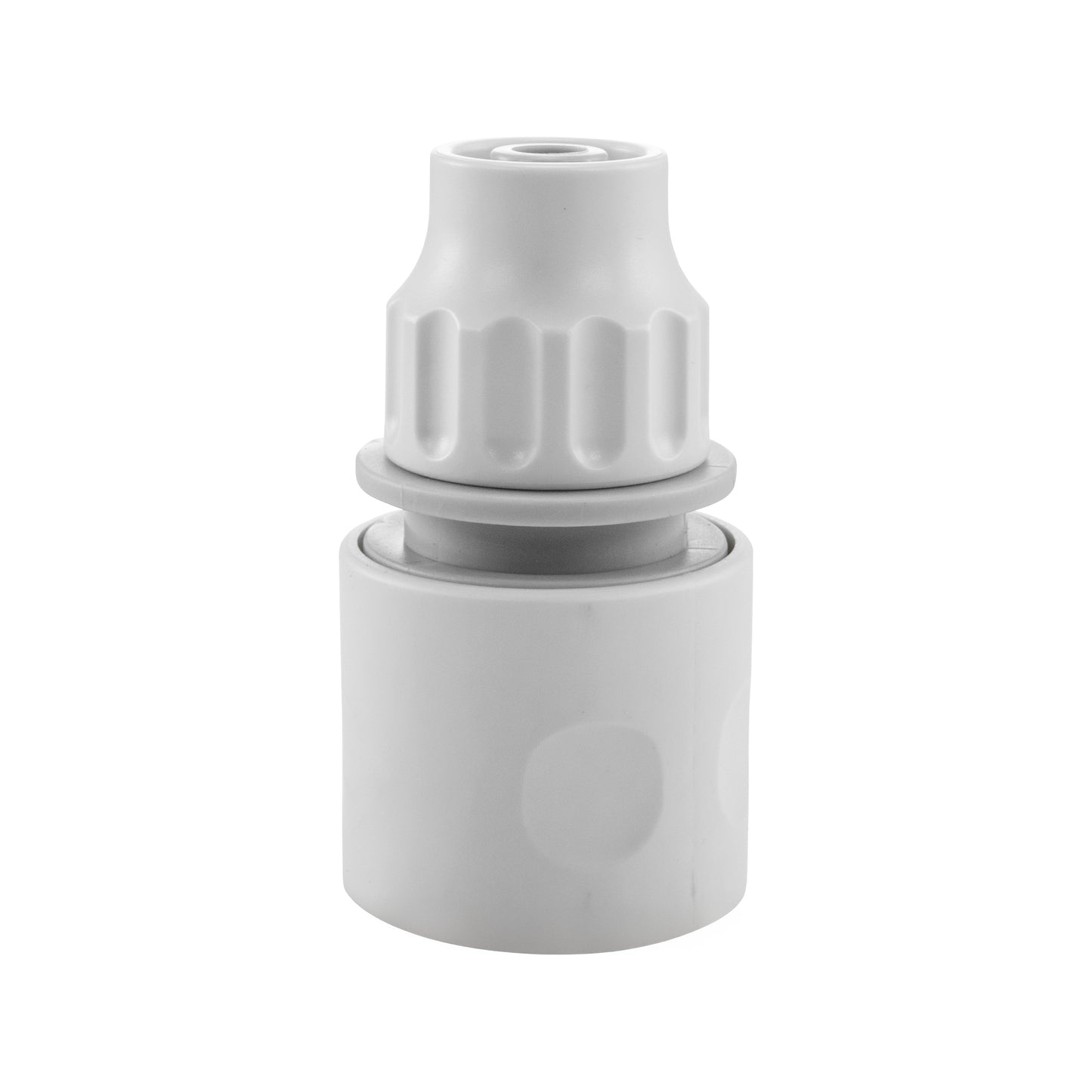 10mm Female Hose Connector, White/Grey