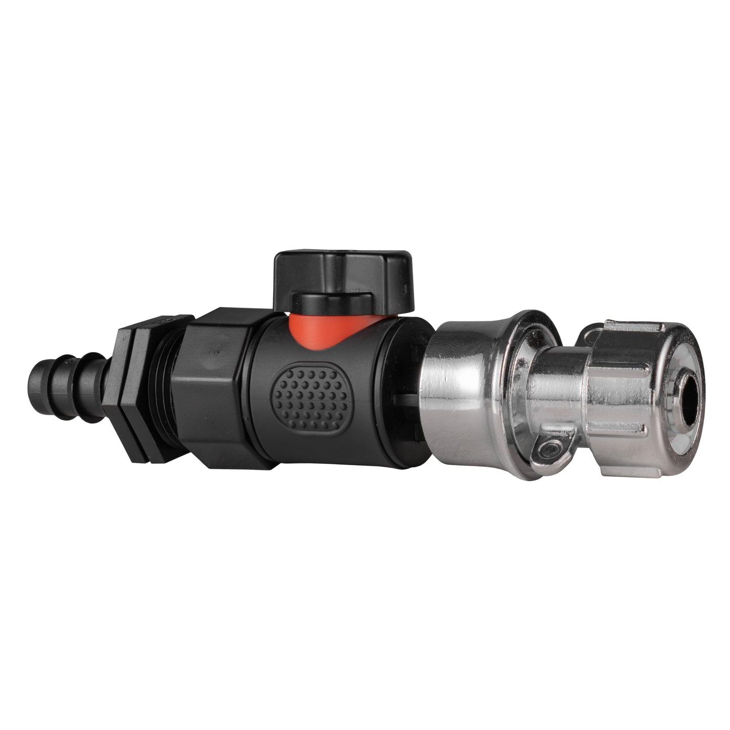 16mm Barbed Straight with BSPF-Quick Connect Valve & Hose Connector Zinc