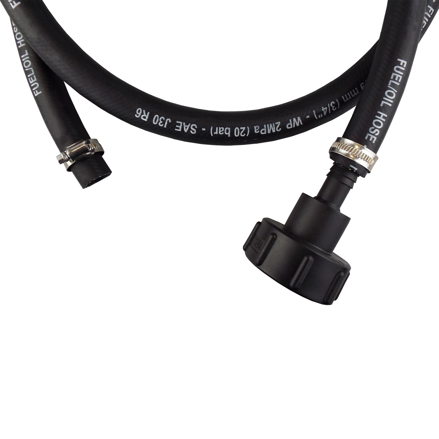 Fuel Gun with 3/4" Rubber Hose & Tank Adaptor Set