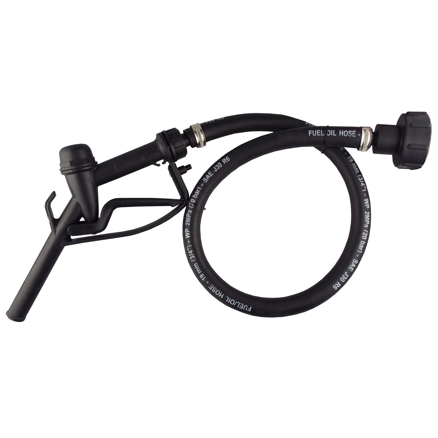 Fuel Gun with 3/4" Rubber Hose & Tank Adaptor Set