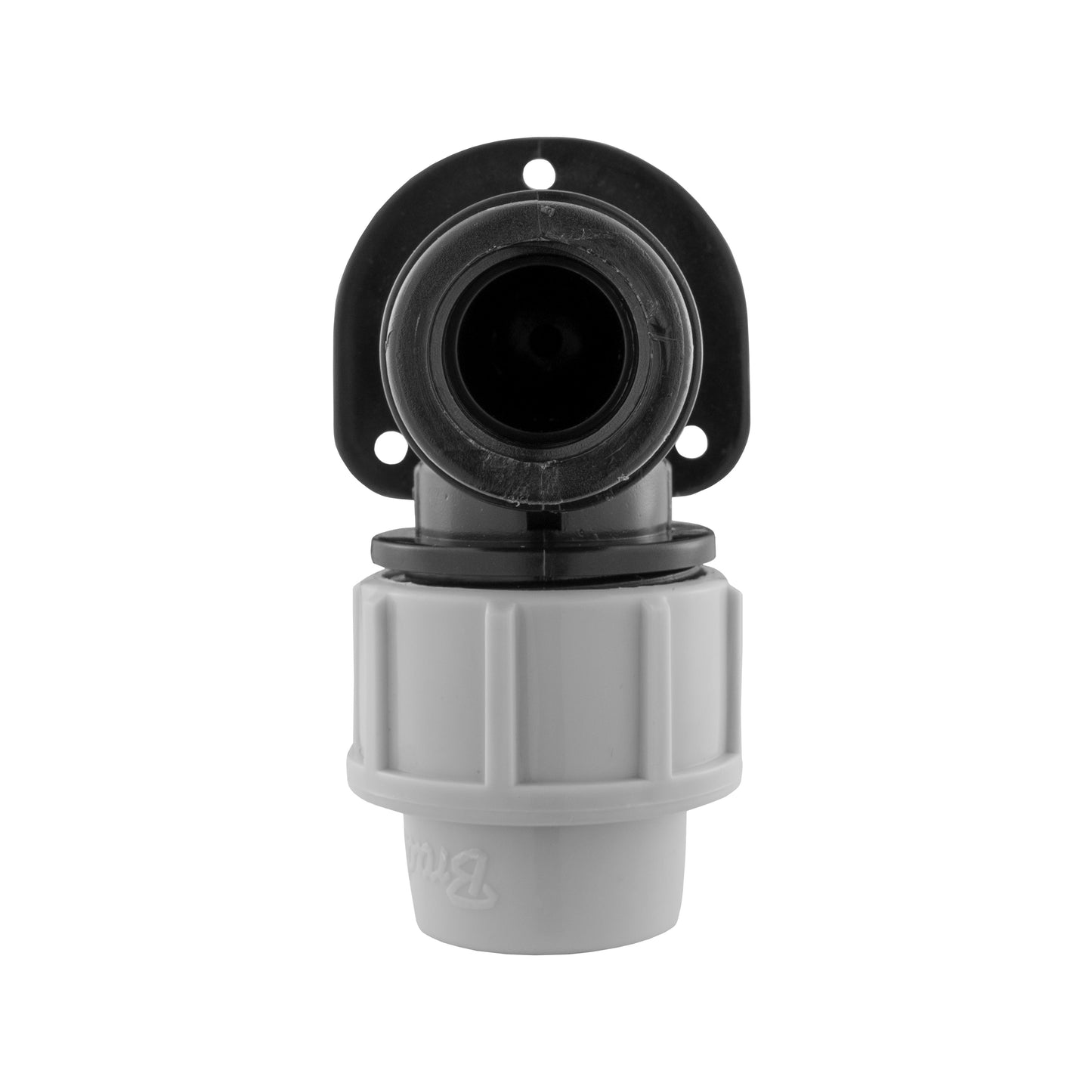 Wall Flange Kit 20mm MDPE - Brass Tap & Two Way Splitter & Connectors