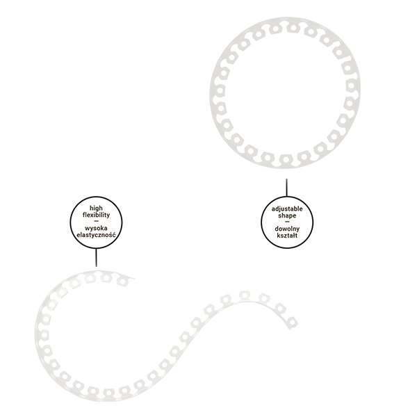 Lawn Border Set, Easy Border 40mm Light Gray 10m with Pegs