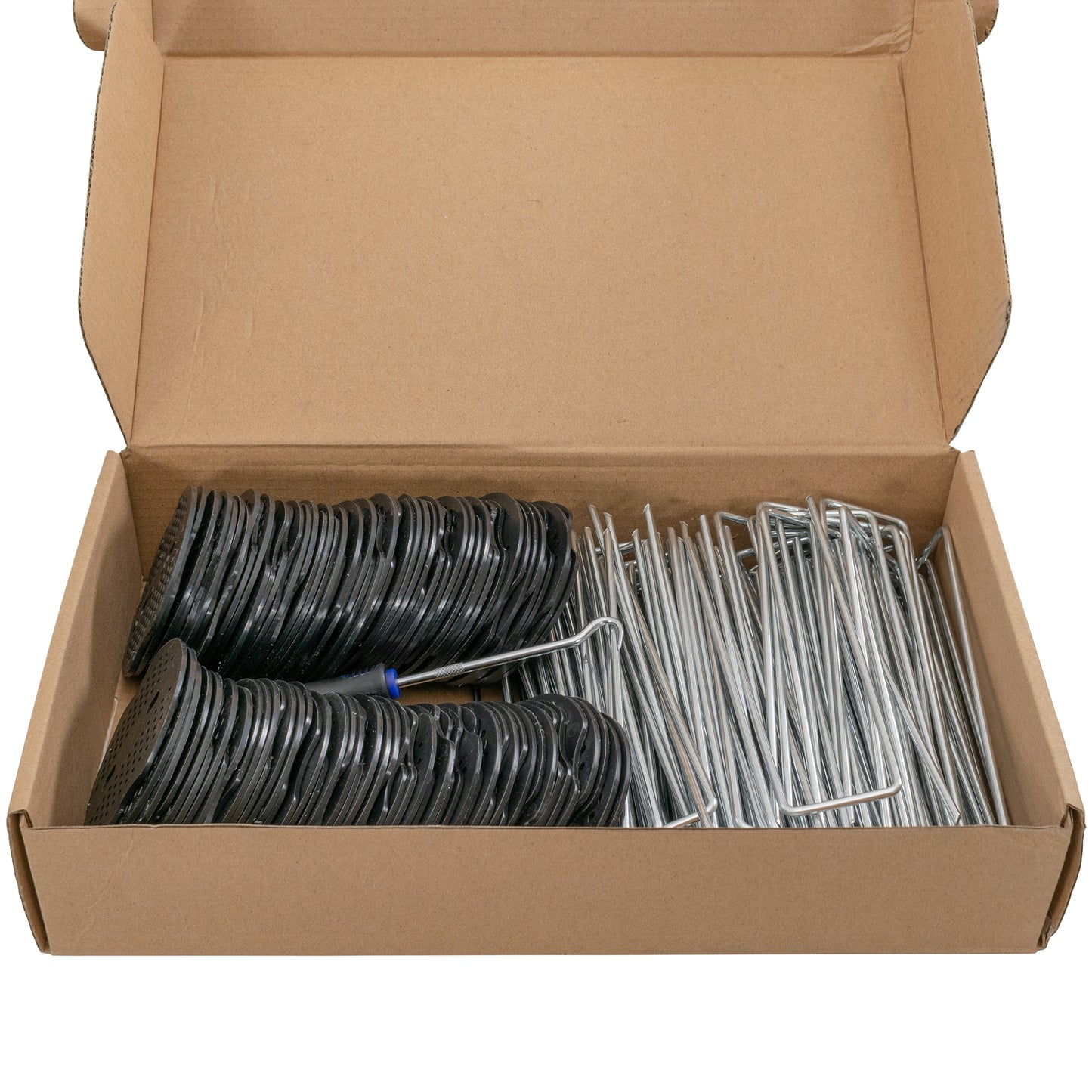 Weed Control Membrane Pegs Buffer Washer, 6"/150mm, Blue