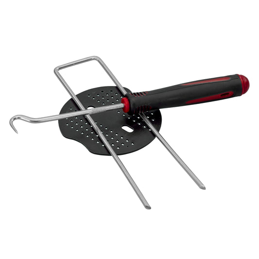 Weed Control Membrane Pegs Buffer Washer, 6"/150mm, Red