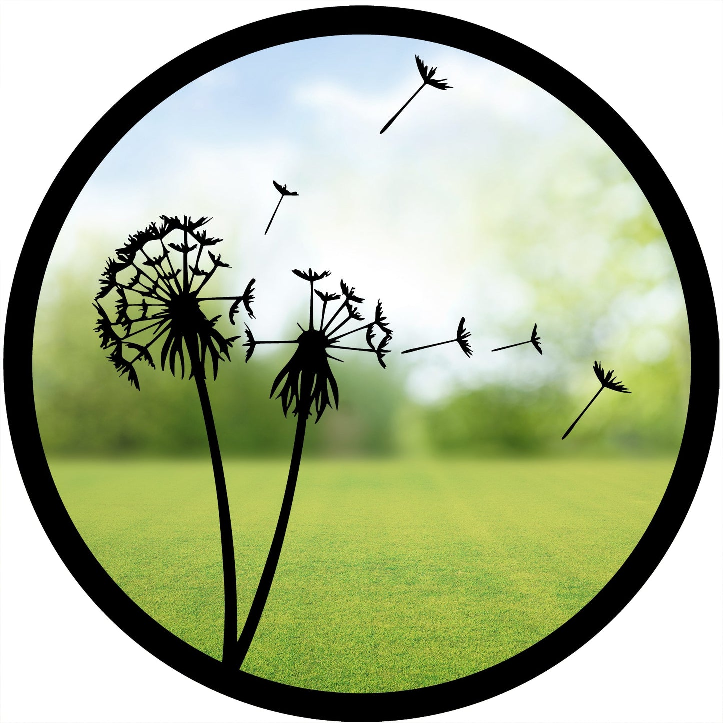 SunCatcher Garden Mirror Round Dandelions Range of Sizes