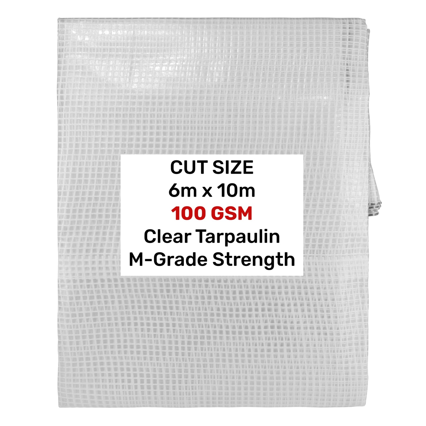 Clear M-Grade Tarpaulin 6m x 10m
