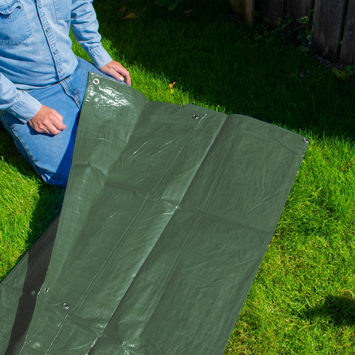 Green M-Grade Tarpaulin 5m x 8m