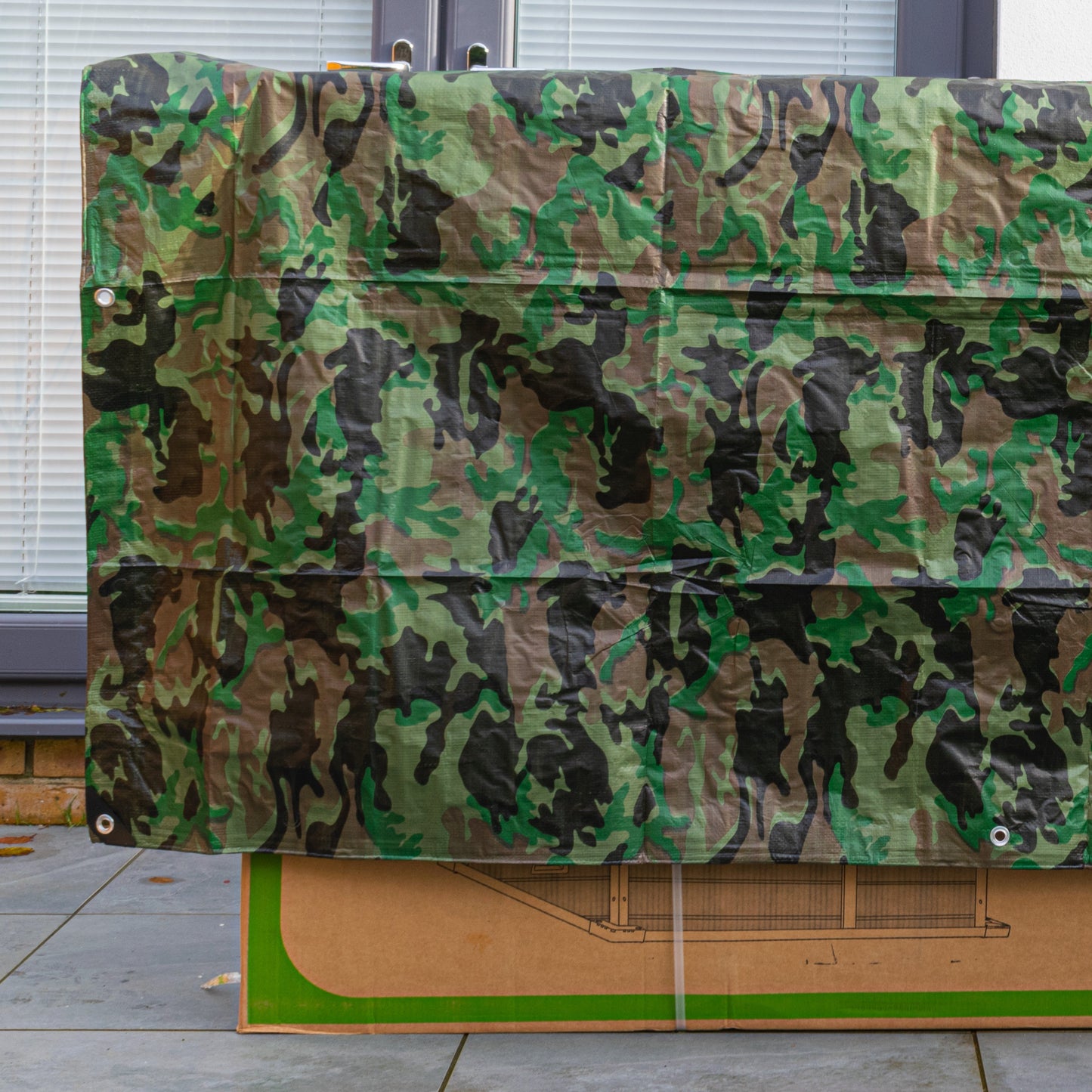 Camouflage M-Grade Tarpaulin 10m x 12m BRADAS