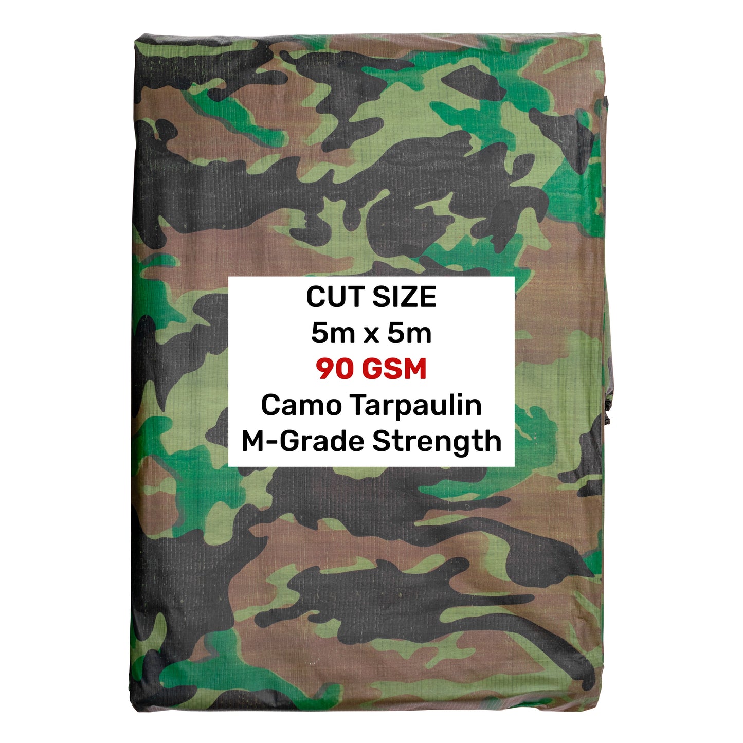 Camouflage M-Grade Tarpaulin 5m x 5m