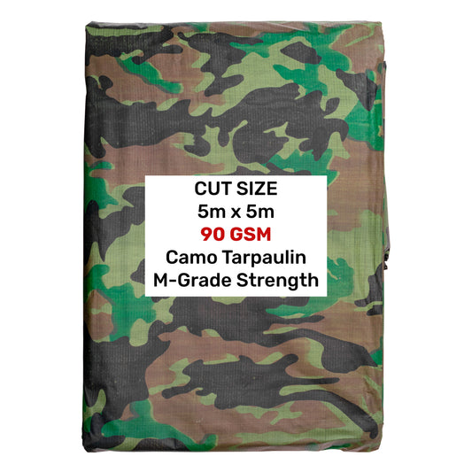 Camouflage M-Grade Tarpaulin 5m x 5m