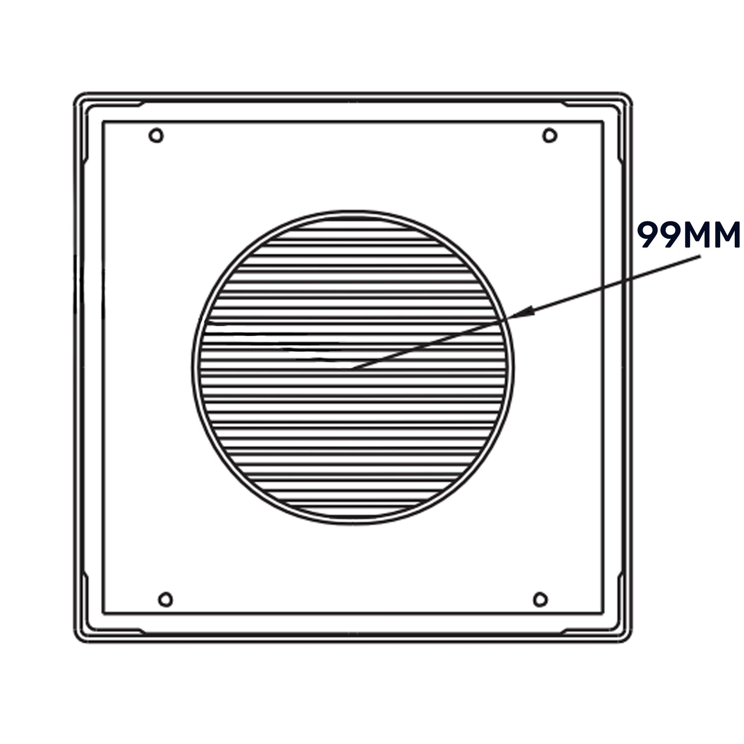 Louvre Vent White DL/100 RW LUX With Fly Mesh