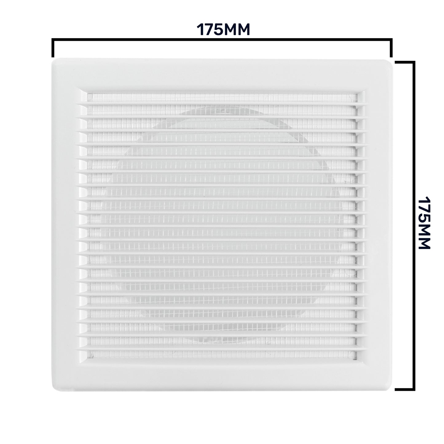 Louvre Vent White DL/100 RW LUX With Fly Mesh