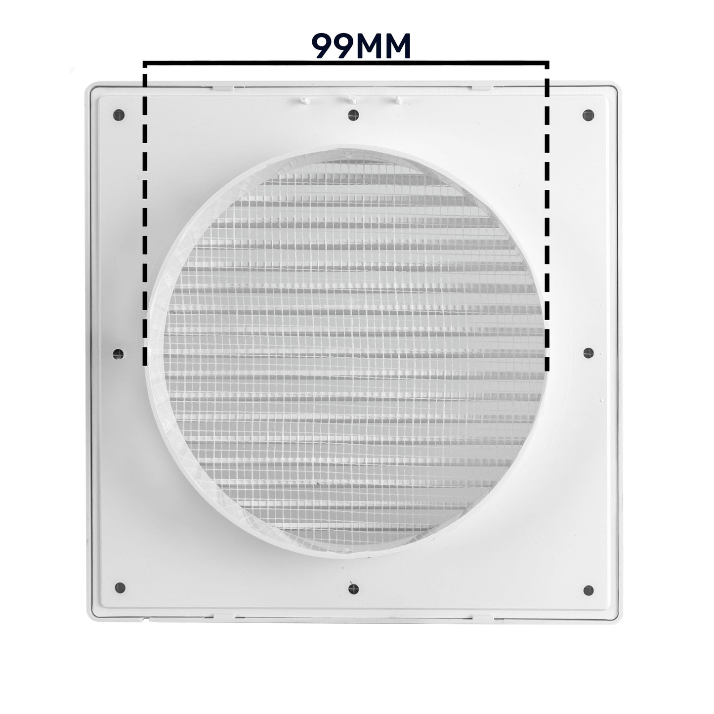 Louvre Vent White DL/100 RW LUX With Fly Mesh