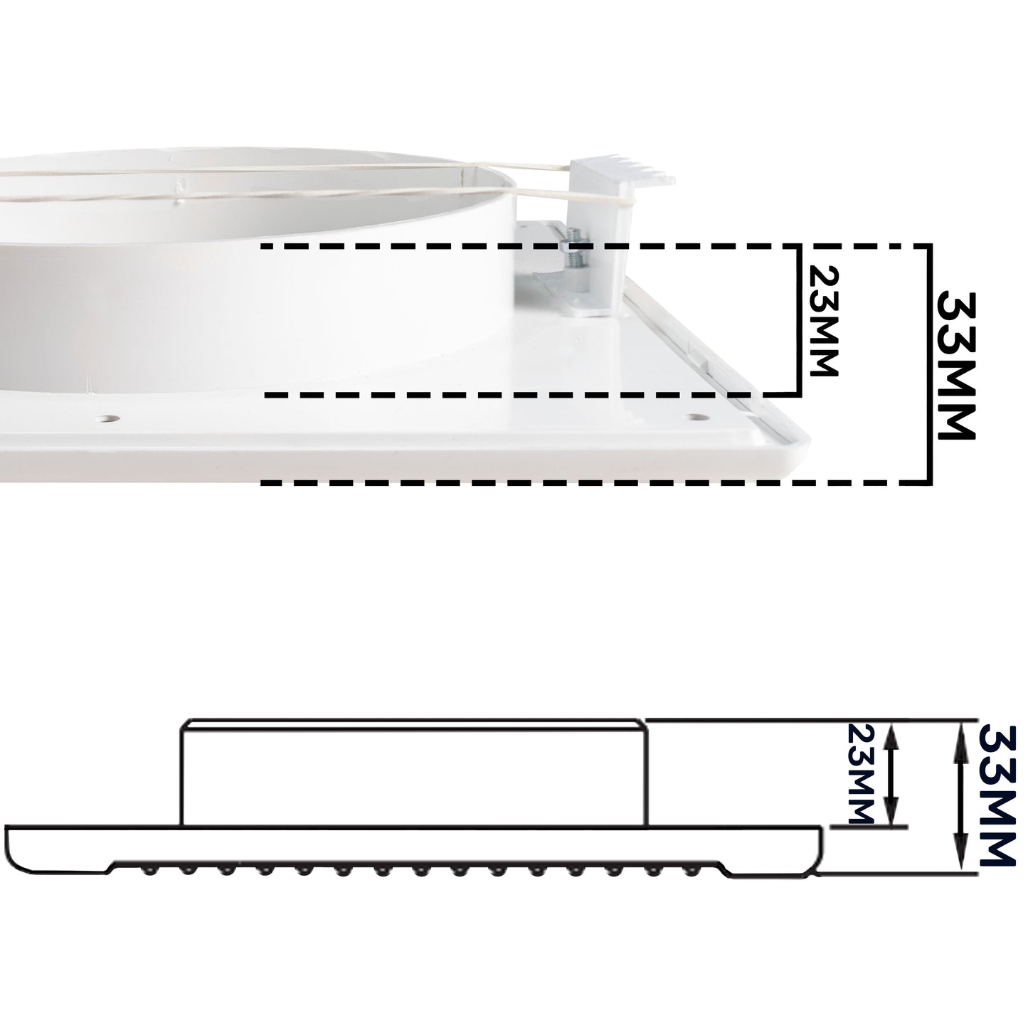 Louvre Vent White DL/100 RW LUX With Fly Mesh