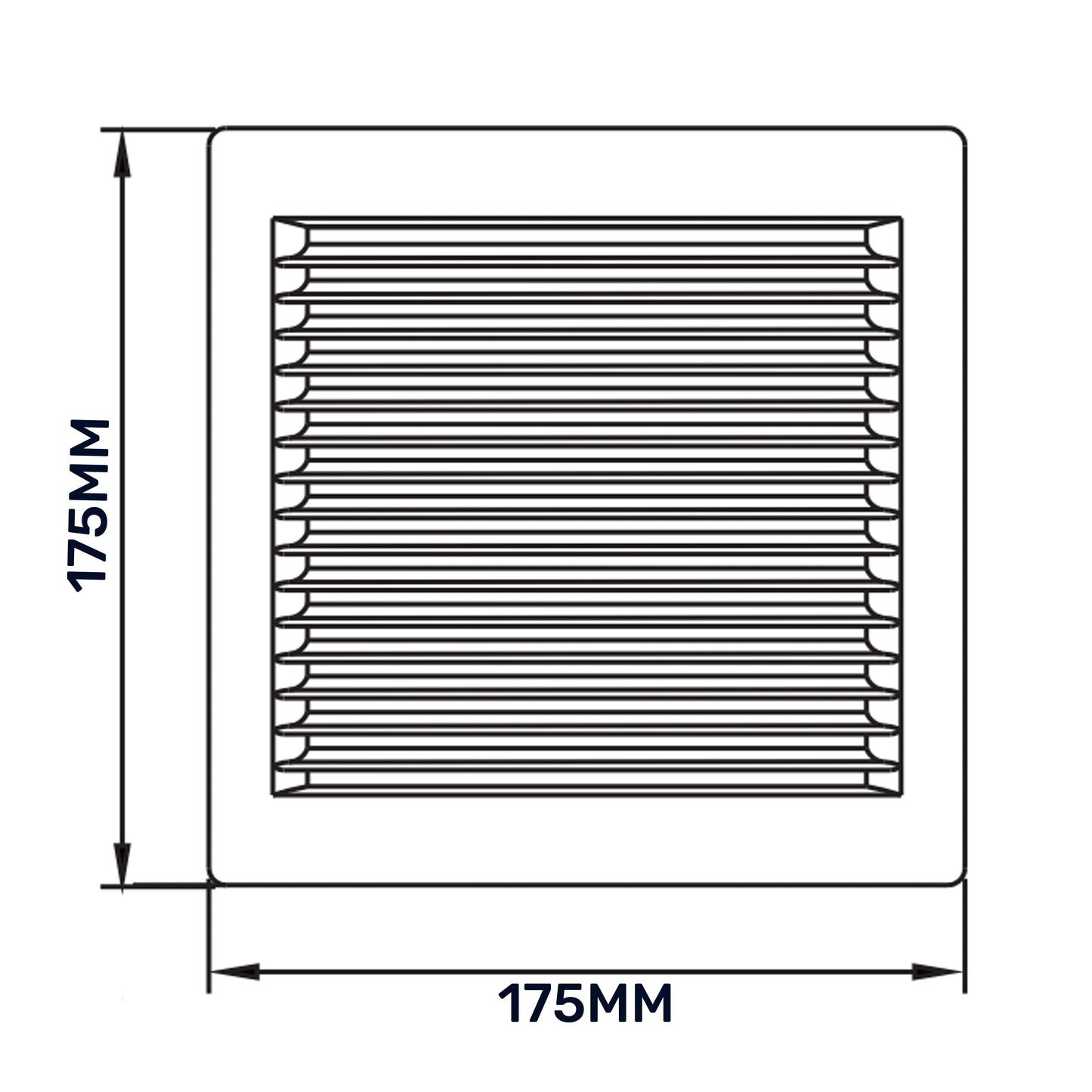 Louvre Vent White DL/135 RW LUX With Fly Mesh