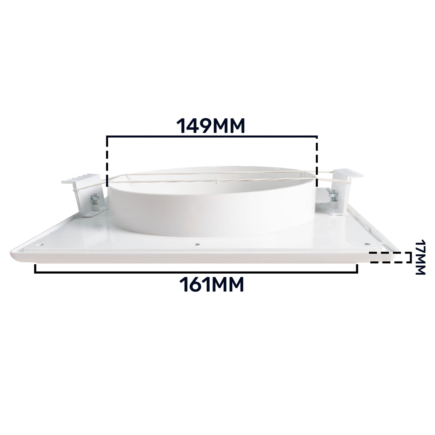Louvre Vent White Duo Smart 165 fi 150mm With Fly Mesh