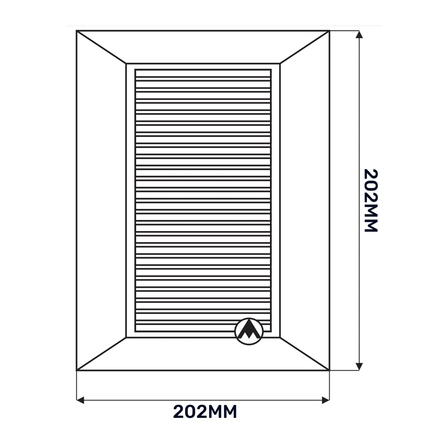 Louvre Vent White Duo Smart 165 fi 150mm With Fly Mesh