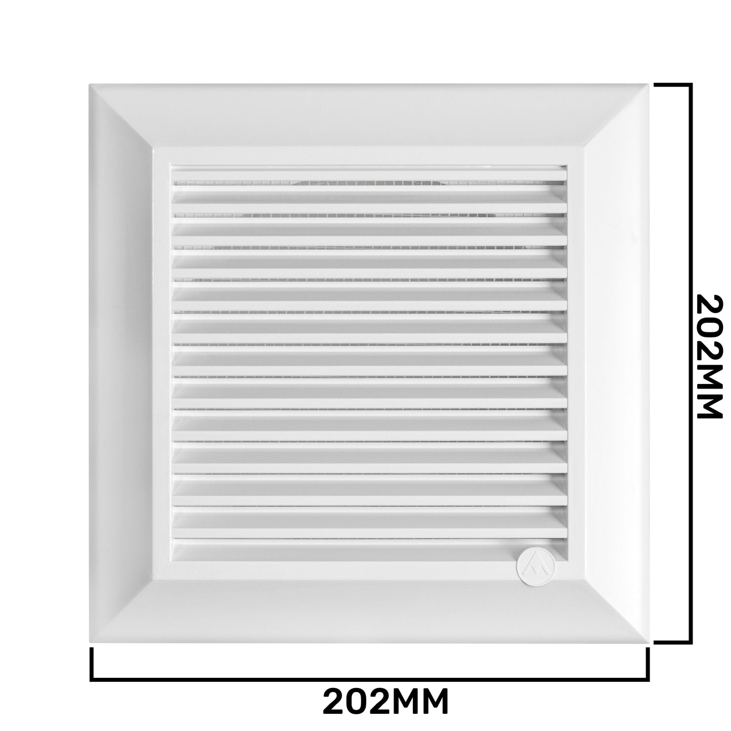 Louvre Vent White Duo Smart 165 fi 150mm With Fly Mesh