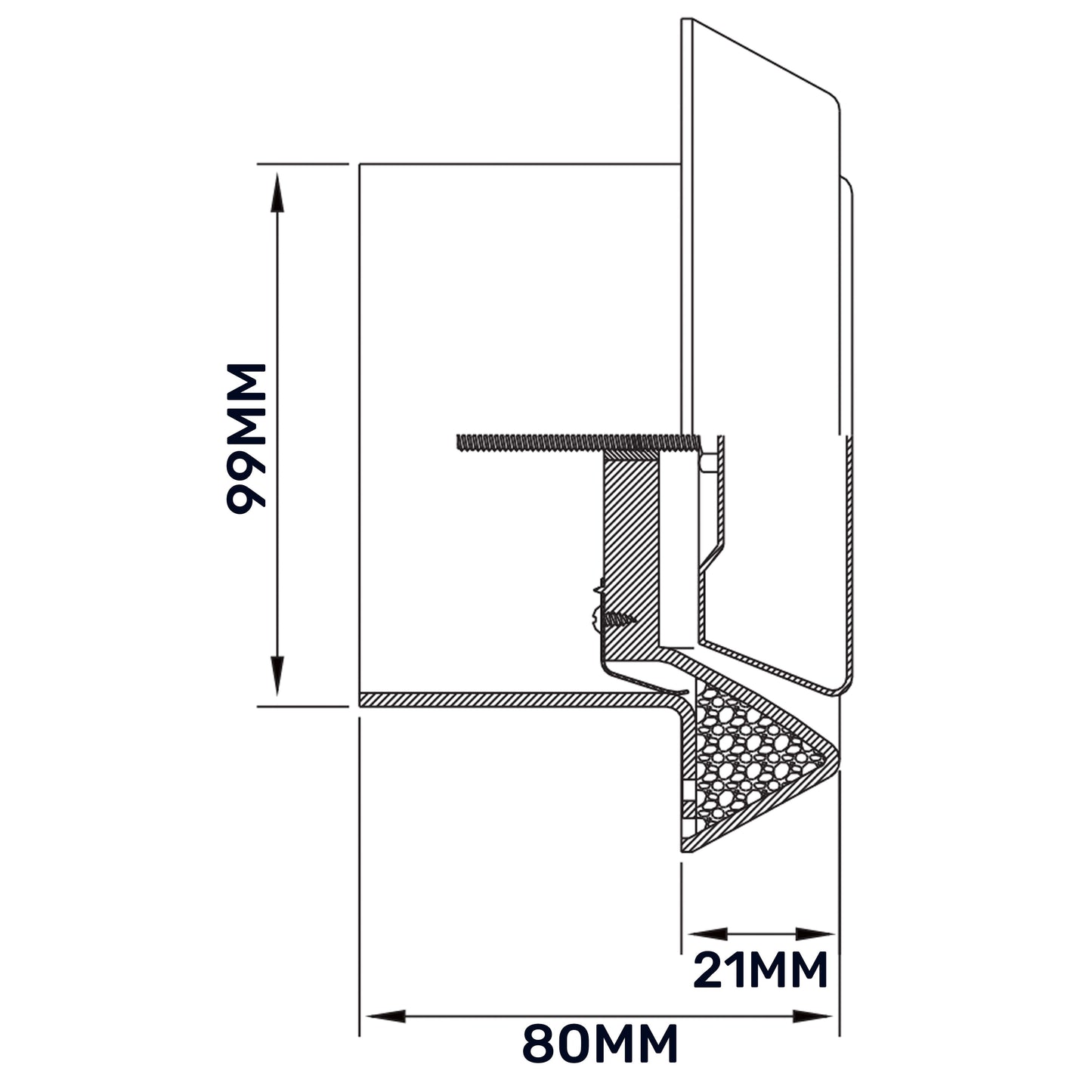 White ABS Extract Ceiling Valve 100mm