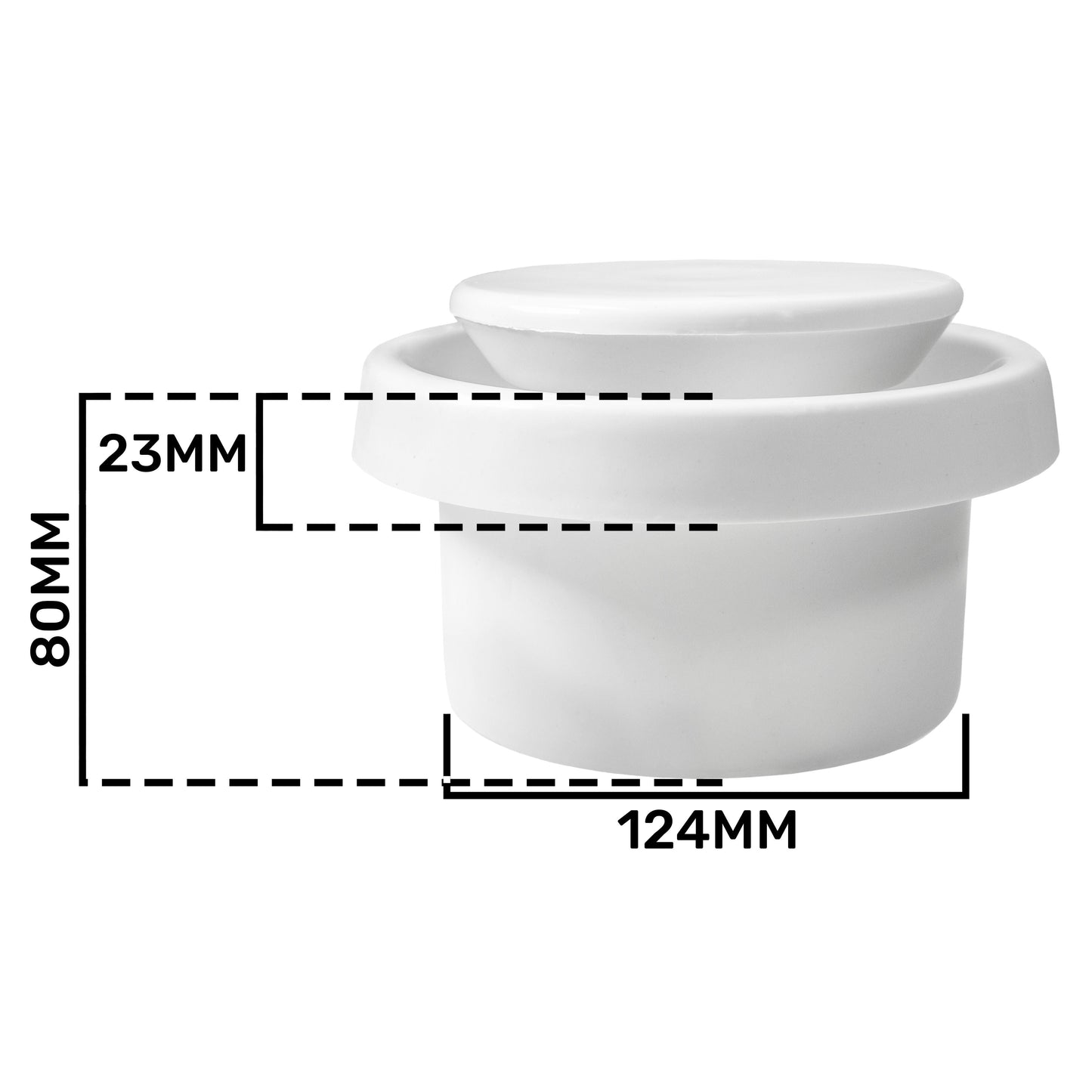 White ABS Extract Ceiling Valve 125mm
