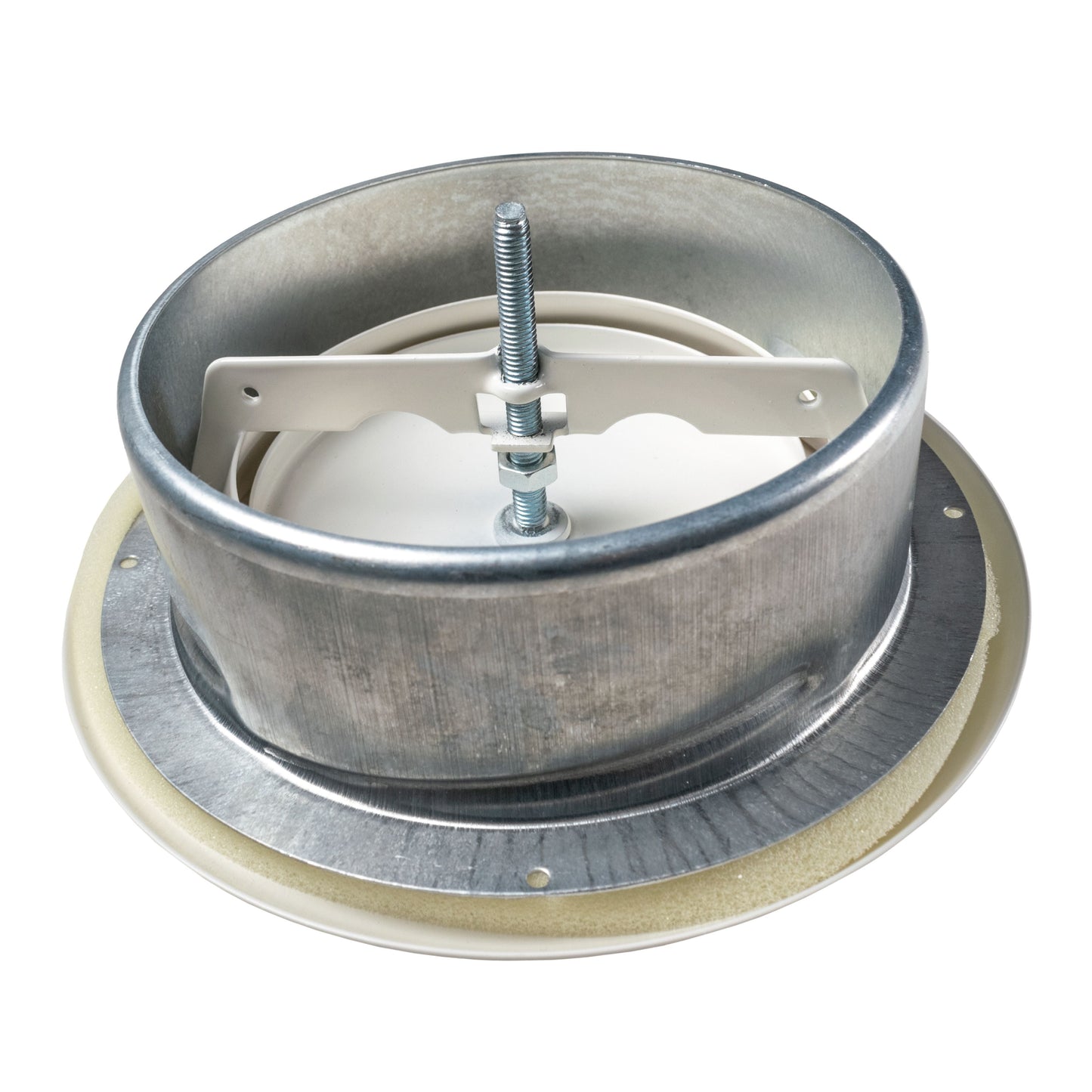 White Metal Extract Ceiling Valve 125mm - Anemostat EV