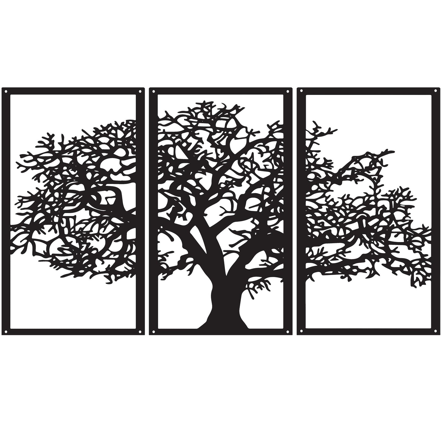 SunCatcher Wall Art Set of Three Panels Tree