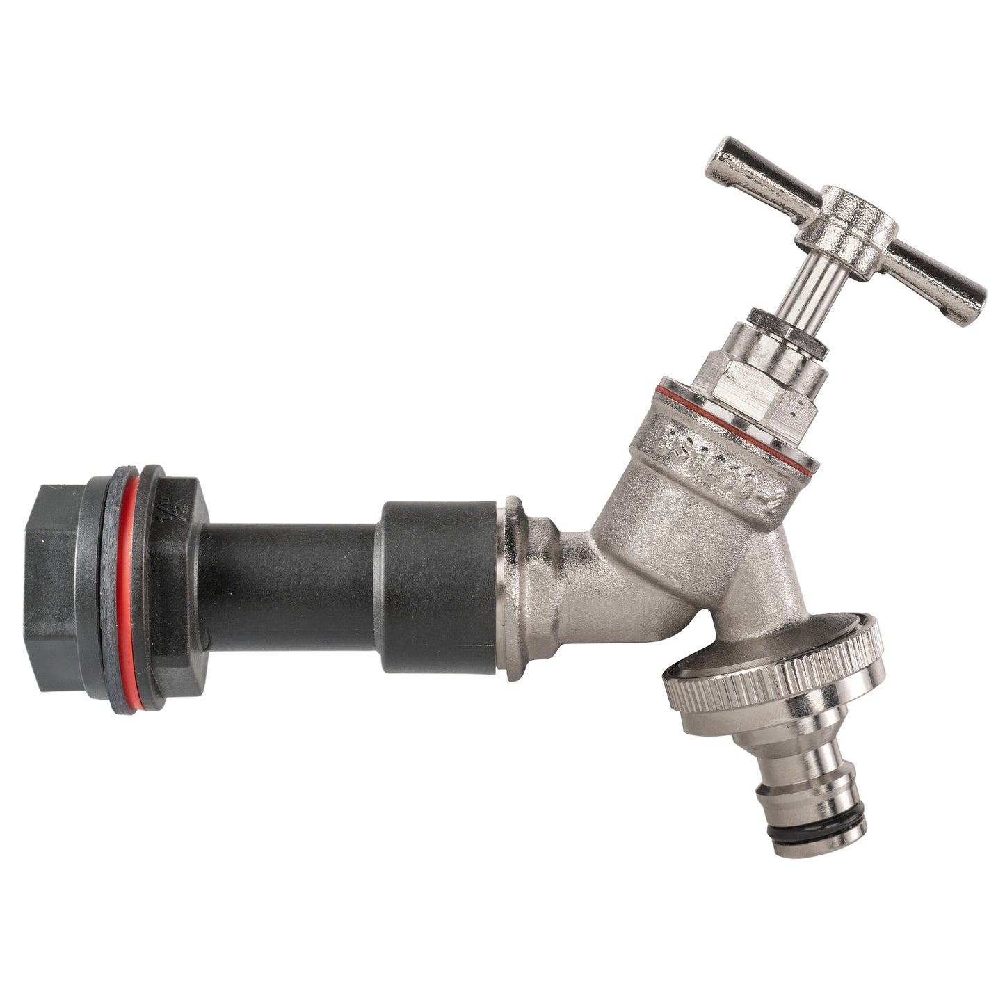 Water Butt Extension Kit 1/2" with Nickel Plated Quick Connect Tap and Drill Bit