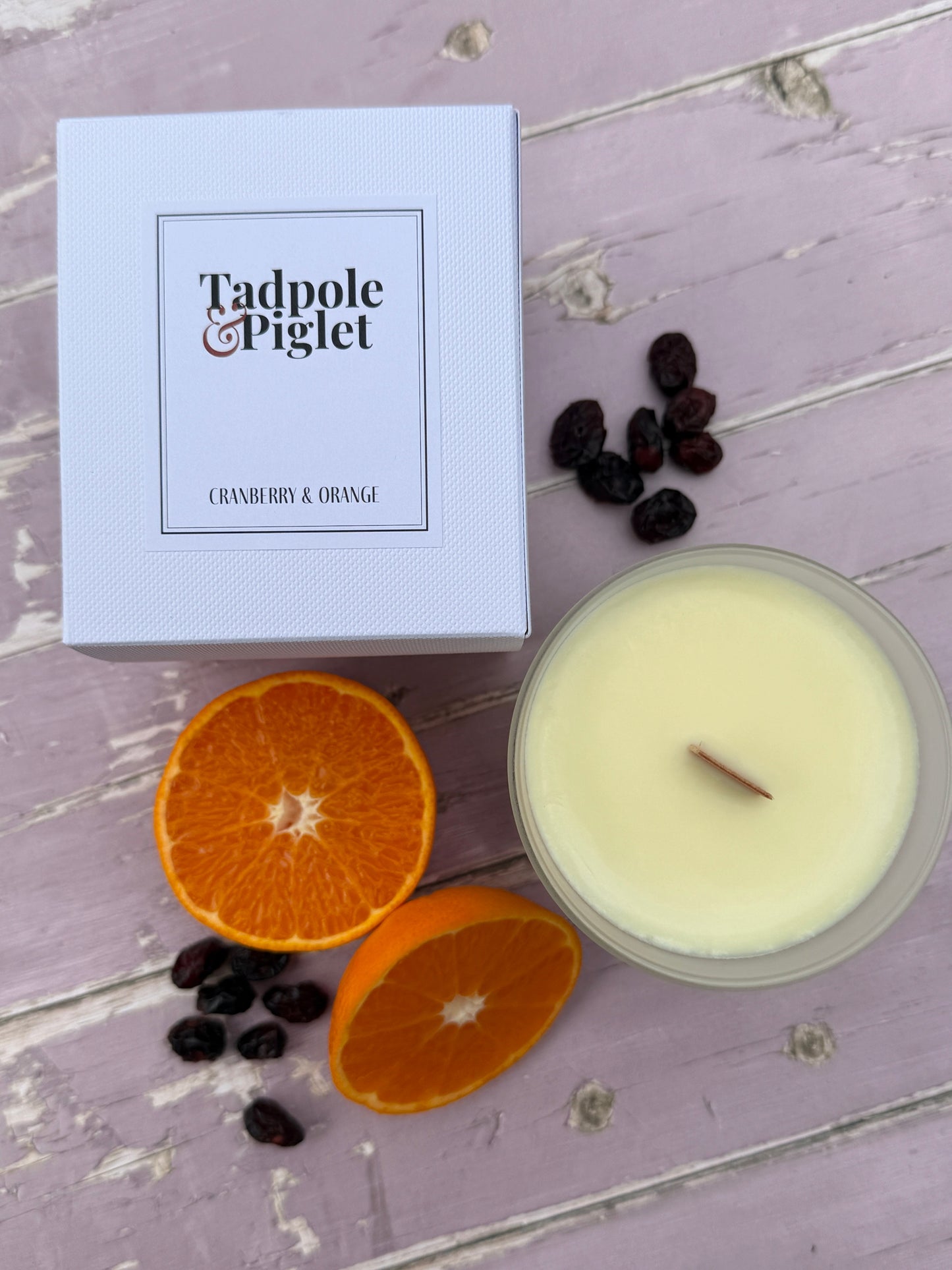 Cranberry & Orange Scented Candle