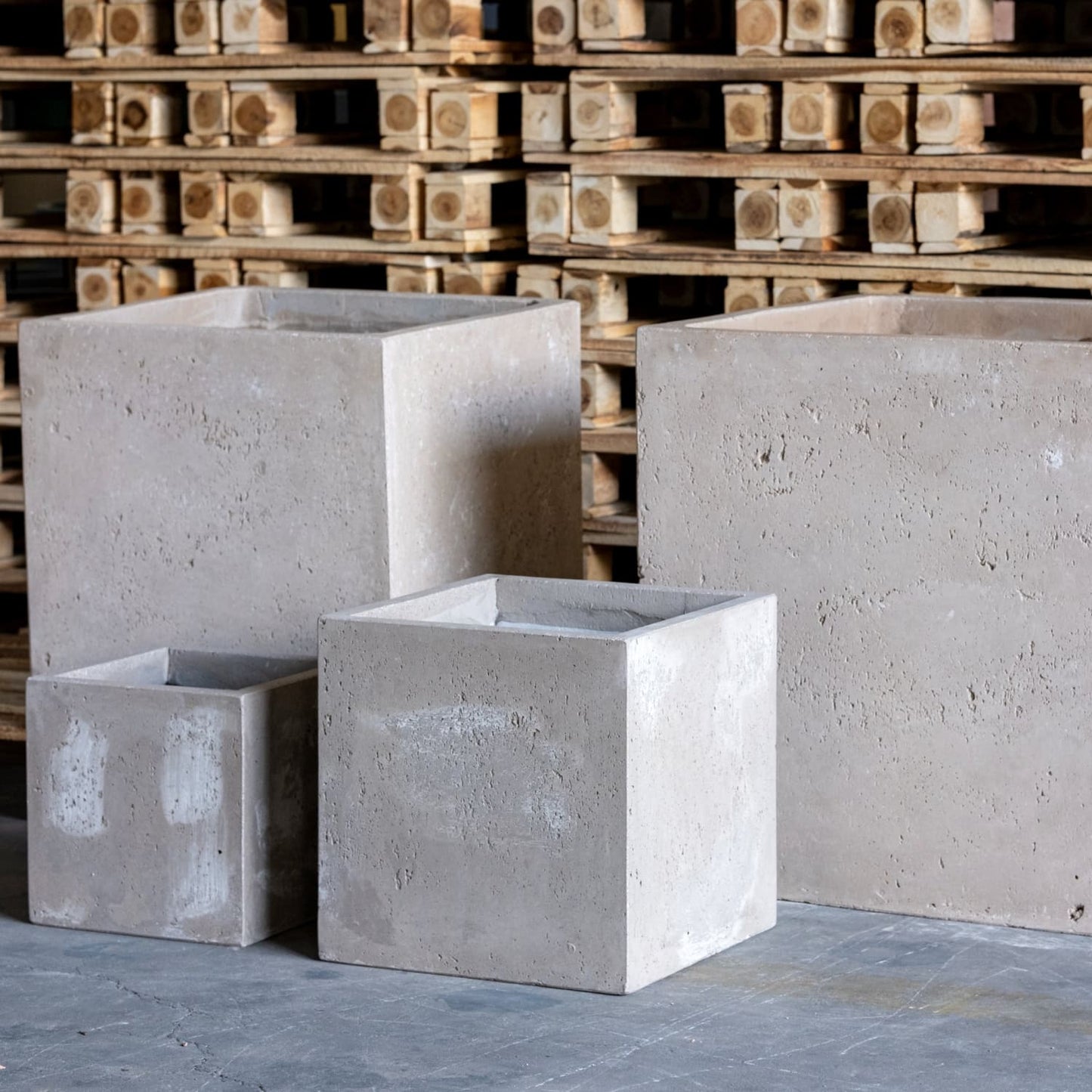 Cubrosa | Truffle – 55cm Large Square Concrete Planter – 115L Heavyweight Plant Pot