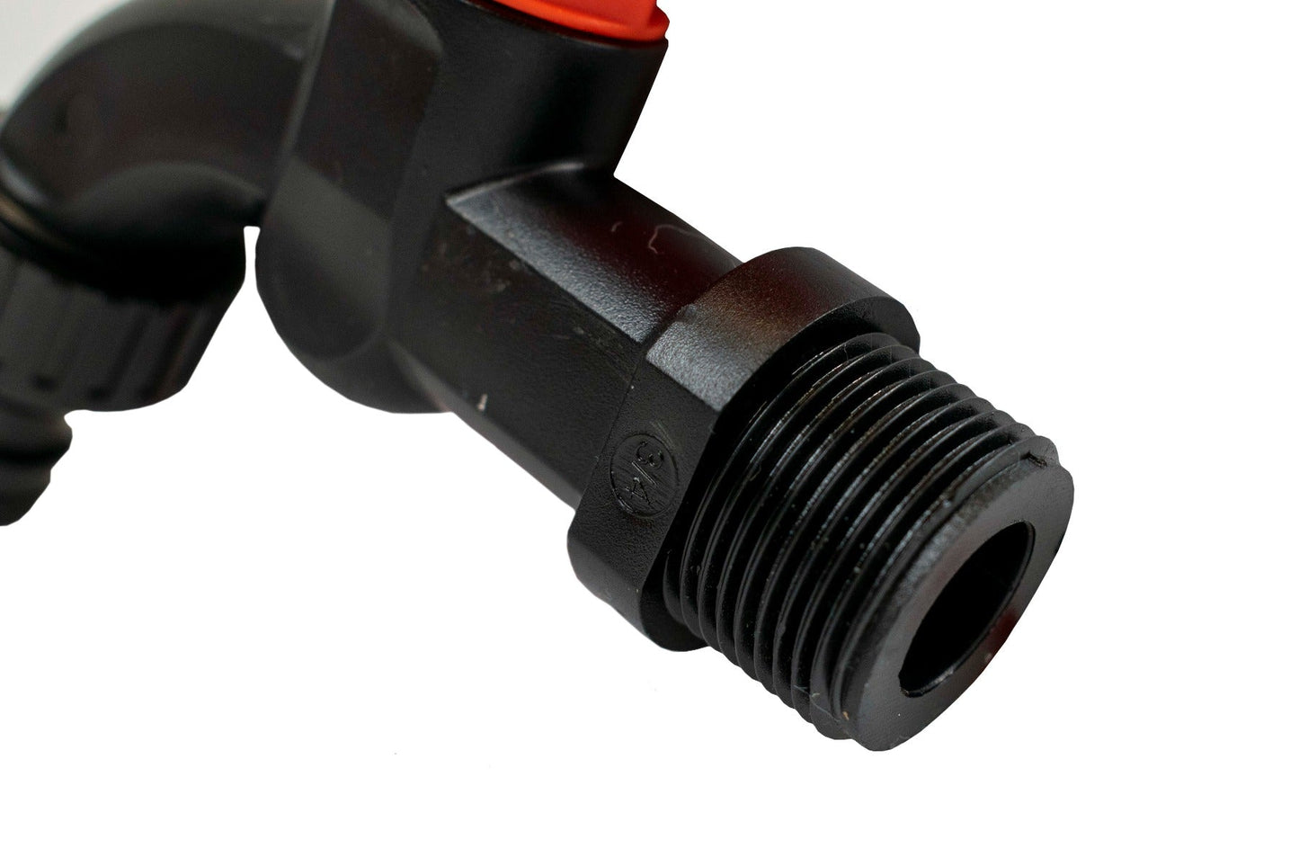 1/2" BSPM Plastic Quick Connect Tap Black/Orange